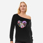 Curiosities And Tea-Womens-Off Shoulder-Sweatshirt-yumie