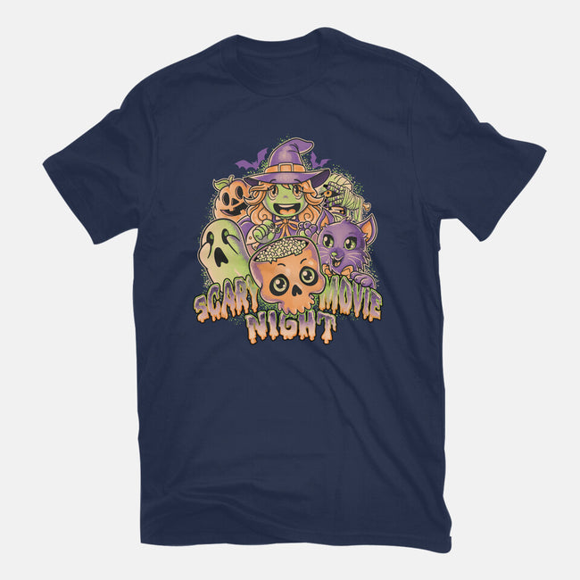 Scary Movie Night-Youth-Basic-Tee-Skullpy