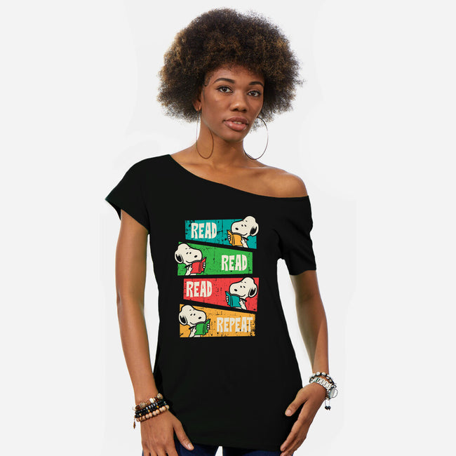 Read Read Read-Womens-Off Shoulder-Tee-turborat14