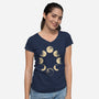 Meow Cycle-Womens-V-Neck-Tee-Thiago Correa