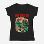 Among The Ruins-Womens-V-Neck-Tee-Hafaell