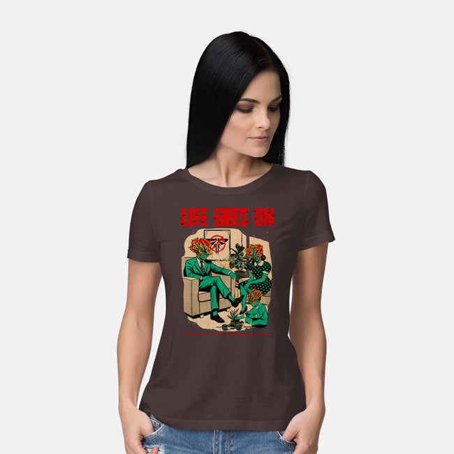 Among The Ruins-Womens-Basic-Tee-Hafaell