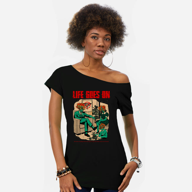 Among The Ruins-Womens-Off Shoulder-Tee-Hafaell