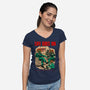 Among The Ruins-Womens-V-Neck-Tee-Hafaell