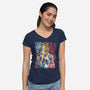 Burton Painting-Womens-V-Neck-Tee-zascanauta