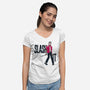 Slash It-Womens-V-Neck-Tee-teesgeex