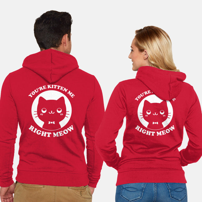 Kitten Me-Unisex-Zip-Up-Sweatshirt-Studio Mootant