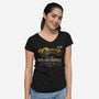 Sam's Bar-Womens-V-Neck-Tee-AlemaArt