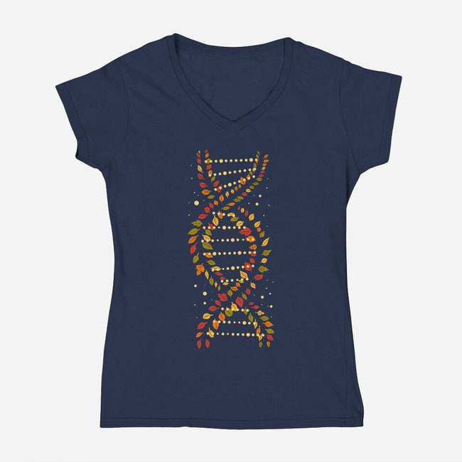 Autumn DNA-Womens-V-Neck-Tee-erion_designs