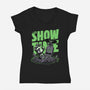 Beetle Graveyard Showtime-Womens-V-Neck-Tee-Studio Mootant