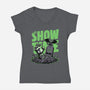 Beetle Graveyard Showtime-Womens-V-Neck-Tee-Studio Mootant