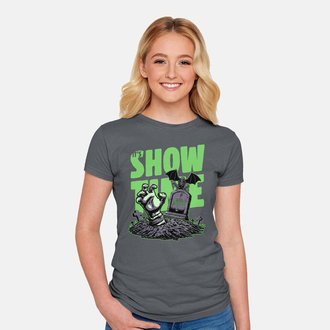 Beetle Graveyard Showtime-Womens-Fitted-Tee-Studio Mootant