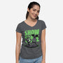 Beetle Graveyard Showtime-Womens-V-Neck-Tee-Studio Mootant