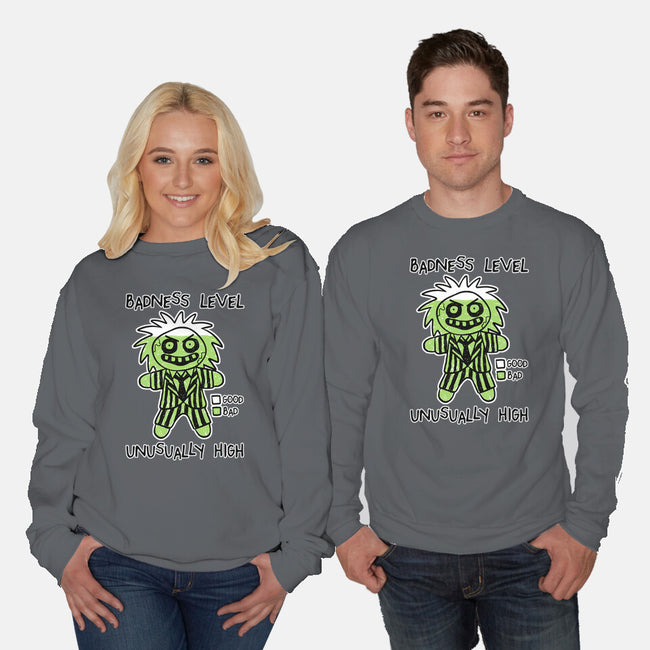 BJ Badness level-Unisex-Crew Neck-Sweatshirt-paulagarcia