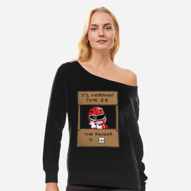 Ranger Help-Womens-Off Shoulder-Sweatshirt-Barbadifuoco