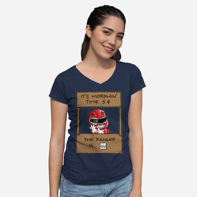 Ranger Help-Womens-V-Neck-Tee-Barbadifuoco