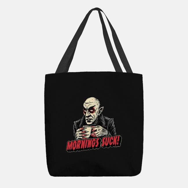 Mornings Are Sucky-None-Basic Tote-Bag-glitchygorilla