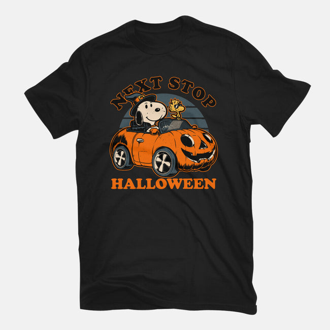 Spooky Beagle Car-Mens-Basic-Tee-Studio Mootant