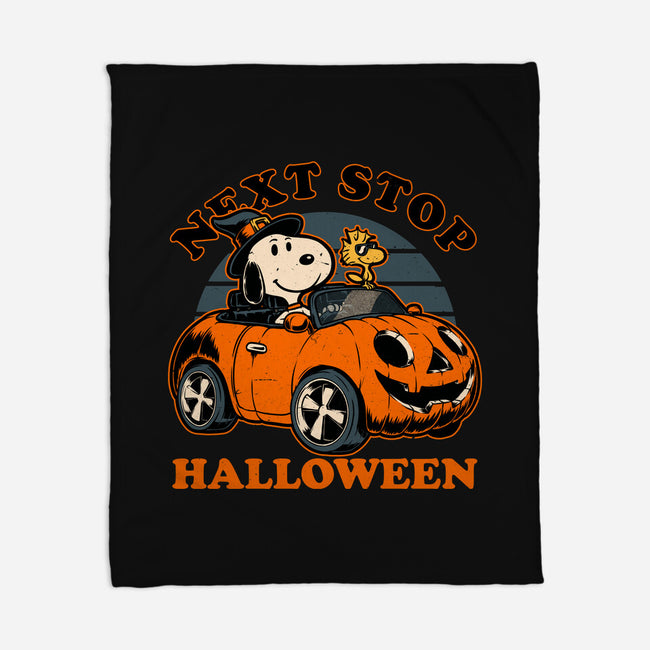 Spooky Beagle Car-None-Fleece-Blanket-Studio Mootant