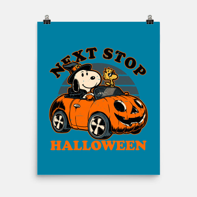 Spooky Beagle Car-None-Matte-Poster-Studio Mootant