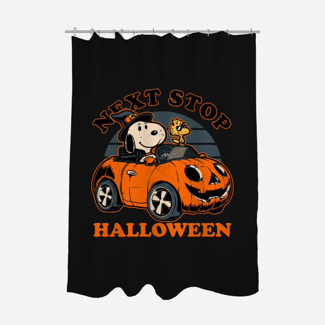 Spooky Beagle Car-None-Polyester-Shower Curtain-Studio Mootant