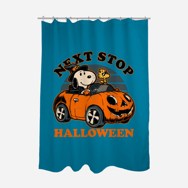 Spooky Beagle Car-None-Polyester-Shower Curtain-Studio Mootant