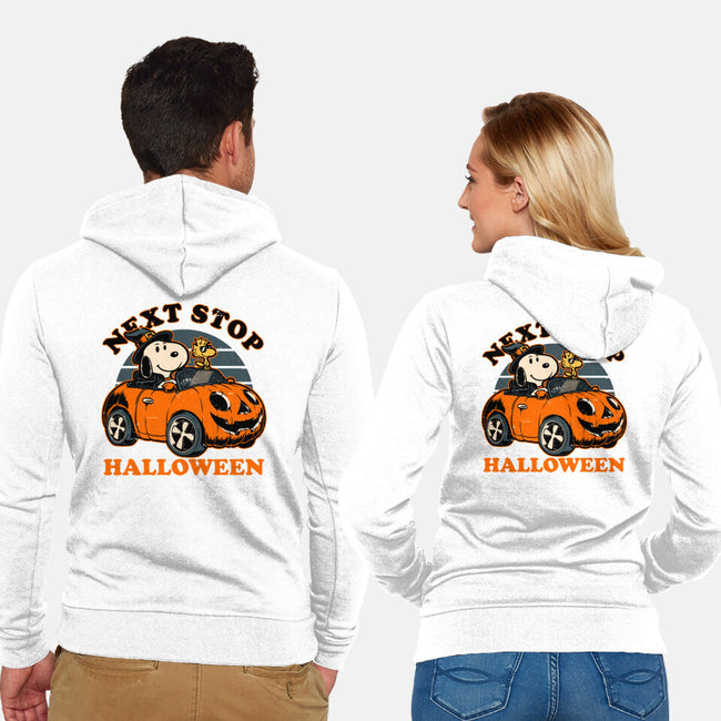 Spooky Beagle Car-Unisex-Zip-Up-Sweatshirt-Studio Mootant