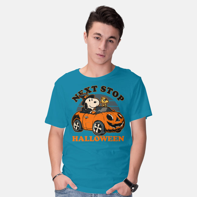 Spooky Beagle Car-Mens-Basic-Tee-Studio Mootant