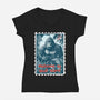 Welcome To Skull Island-Womens-V-Neck-Tee-kharmazero