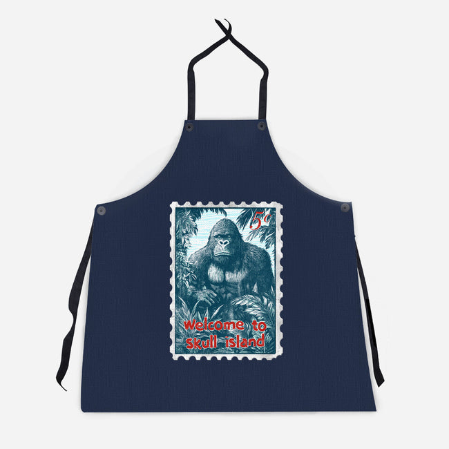 Welcome To Skull Island-Unisex-Kitchen-Apron-kharmazero