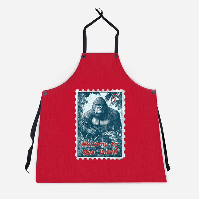 Welcome To Skull Island-Unisex-Kitchen-Apron-kharmazero