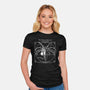 Alien Pentagram-Womens-Fitted-Tee-daobiwan