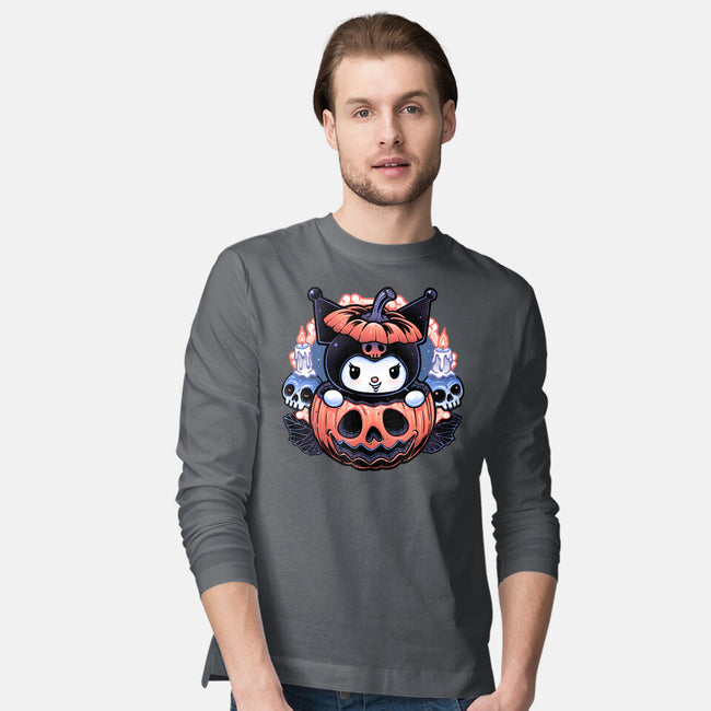 Cute Little Pumpkin-Mens-Long Sleeved-Tee-glitchygorilla