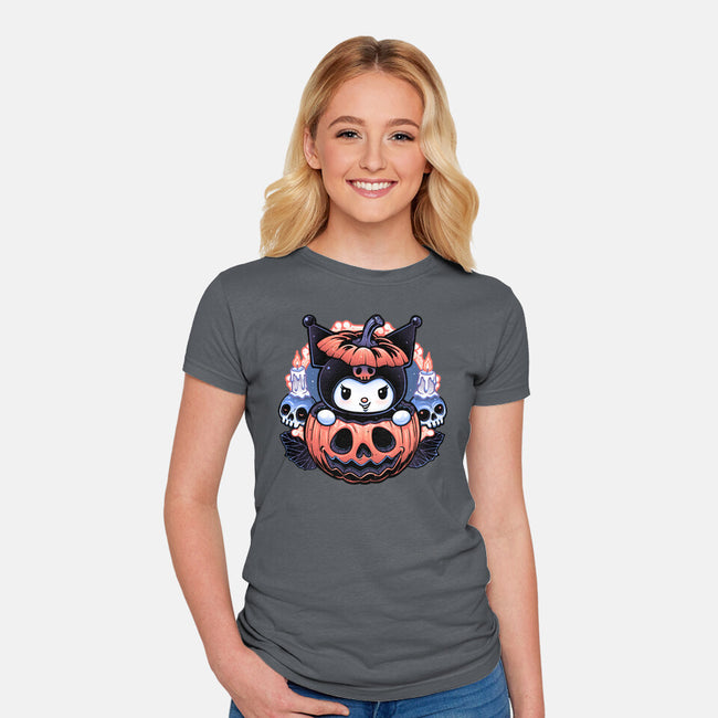 Cute Little Pumpkin-Womens-Fitted-Tee-glitchygorilla