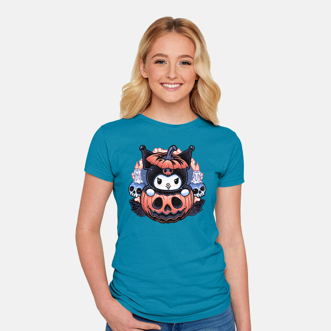 Cute Little Pumpkin-Womens-Fitted-Tee-glitchygorilla