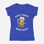 Beery Happy-Womens-V-Neck-Tee-Melonseta