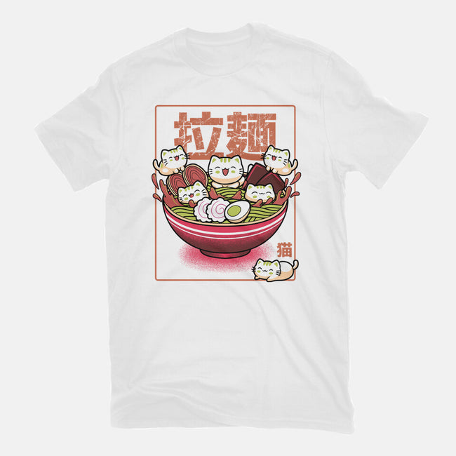 Neko And Ramen-Unisex-Basic-Tee-Astrobot Invention