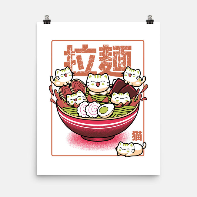 Neko And Ramen-None-Matte-Poster-Astrobot Invention