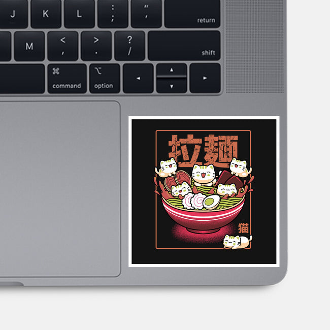 Neko And Ramen-None-Glossy-Sticker-Astrobot Invention