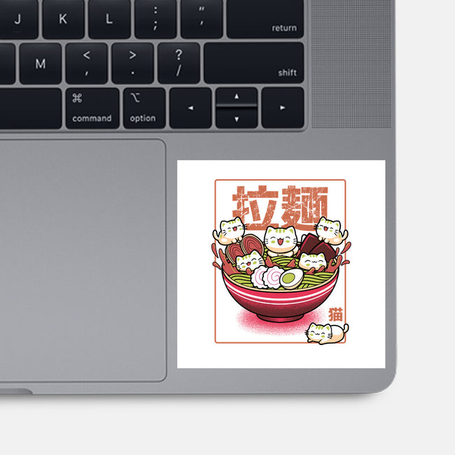 Neko And Ramen-None-Glossy-Sticker-Astrobot Invention