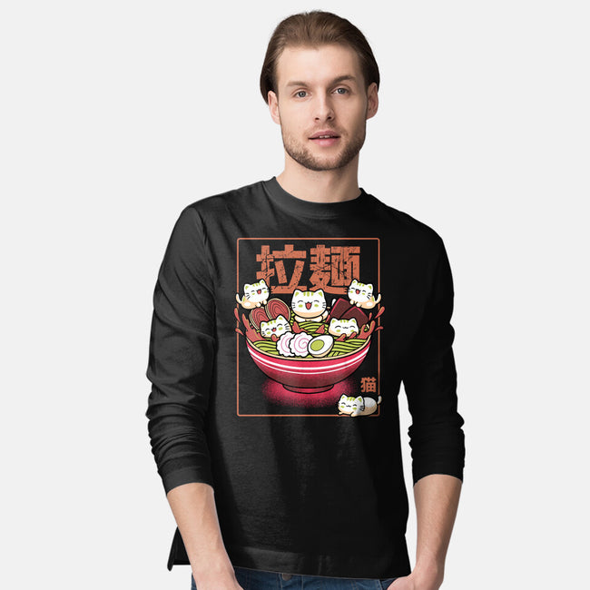 Neko And Ramen-Mens-Long Sleeved-Tee-Astrobot Invention