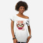 Neko And Ramen-Womens-Off Shoulder-Tee-Astrobot Invention