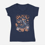 Spooky Hunter-Womens-V-Neck-Tee-eduely