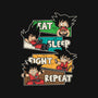 Eat Sleep Fight Repeat-Mens-Basic-Tee-turborat14