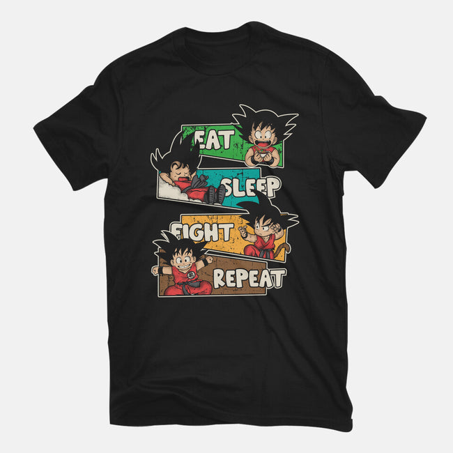 Eat Sleep Fight Repeat-Mens-Heavyweight-Tee-turborat14