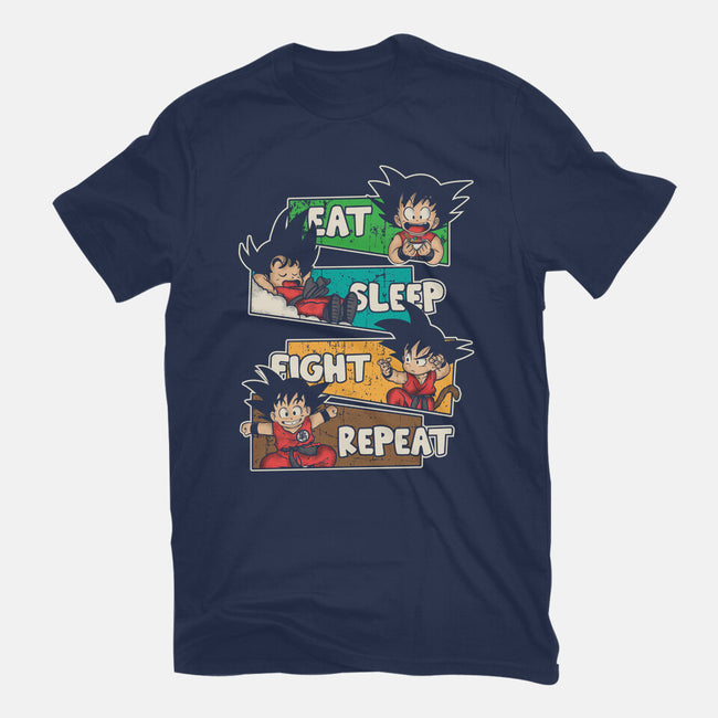 Eat Sleep Fight Repeat-Mens-Heavyweight-Tee-turborat14