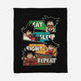 Eat Sleep Fight Repeat-None-Fleece-Blanket-turborat14