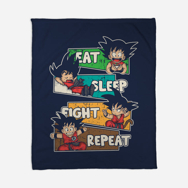 Eat Sleep Fight Repeat-None-Fleece-Blanket-turborat14