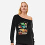 Eat Sleep Fight Repeat-Womens-Off Shoulder-Sweatshirt-turborat14