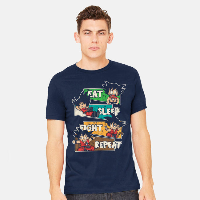 Eat Sleep Fight Repeat-Mens-Heavyweight-Tee-turborat14